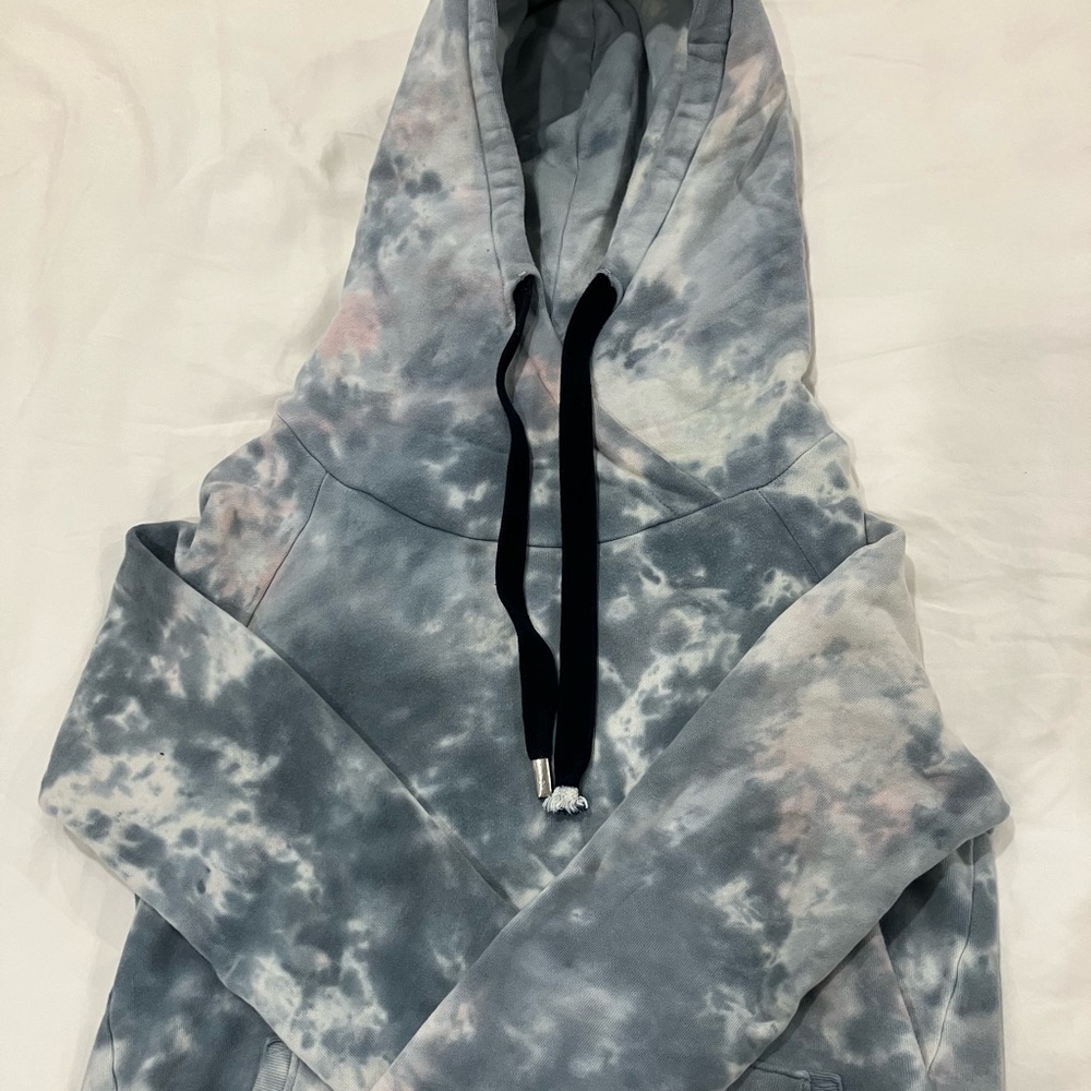 NSF tie dyed (grey, pink, white)hoodie, size small